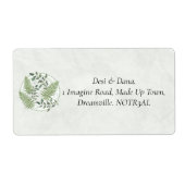 Eucalyptus & varenringen retouradreslabels etiket (Voorkant)