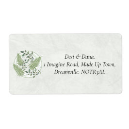 Eucalyptus & varenringen retouradreslabels etiket