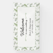 Eucalyptus & varenringen welkomstbanner spandoek (Verticaal)