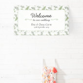 Eucalyptus & varenringen welkomstbanner spandoek (Insitu)