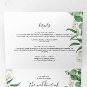 Eucalyptus vegetatie | Green Leaf bruiloft Drieluik Uitnodiging (Binnenzijde eerst)