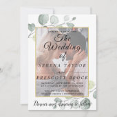 Eucalyptus Vellum Overlay Weddenschap Kaart (Voorkant)