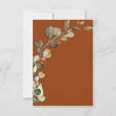 Eucalyptus verbrande Sinaasappel bruids brunch dou Kaart (Achterkant)