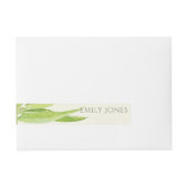 EUCALYPTUS VERLAAGT WATERVERF FOLIAGE MONOGRAM ADRESLABEL WIKKEL (Voorkant)