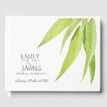 EUCALYPTUS VERLAAGT WATERVERF FOLIAGE MONOGRAM