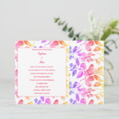 Eucalyptus verlaat Abstracte kunst Roze Modern Wed Kaart (Staand voorkant)