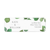 Eucalyptus verlaat adreslabel etiket (Voorkant)