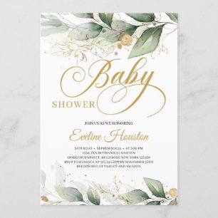 Eucalyptus verlaat baby shower kaart