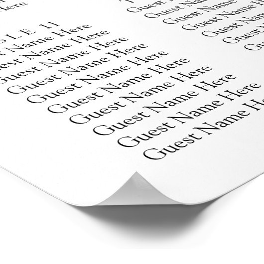 Eucalyptus verlaat bruiloft zitplaatsen grafiek poster (Hoek)