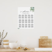 Eucalyptus verlaat bruiloft zitplaatsen kaart Post Poster (Keuken)