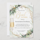 Eucalyptus verlaat brunch en bubbel kaart (Voorkant)