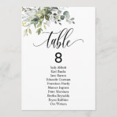 Eucalyptus verlaat de bruiloftstafel van de evenem kaart (Voorkant)