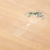 Eucalyptus verlaat de tafel van de trouwboog acryl uitnodigingen (Laagn)
