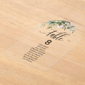 Eucalyptus verlaat de Trouwtafel van de Boog Acryl Uitnodigingen (Laagn)