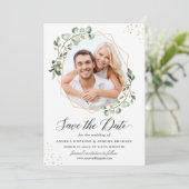 Eucalyptus verlaat Geometrische foto Opslaan Datum Kaart (Staand voorkant)