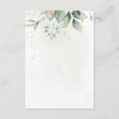 Eucalyptus verlaat gouden maaltijdopties Bindje RSVP Kaartje (Achterkant)