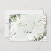 Eucalyptus verlaat Greenery Wedding Bedankkaart (Voorkant)