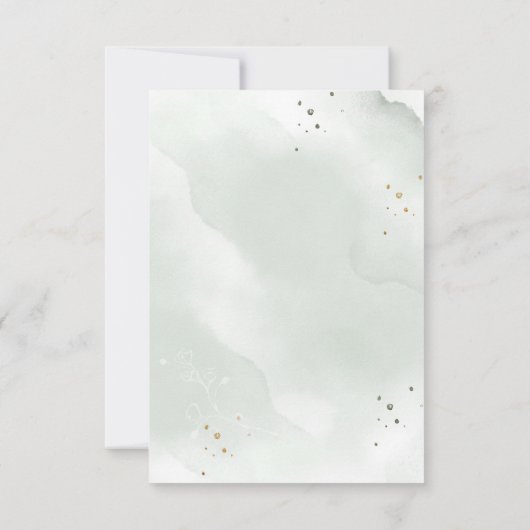 Eucalyptus verlaat Greenery Wedding Bedankkaart (Achterkant)