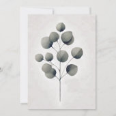 Eucalyptus verlaat het Leaf Art Wedding Vrijgezell Kaart (Achterkant)