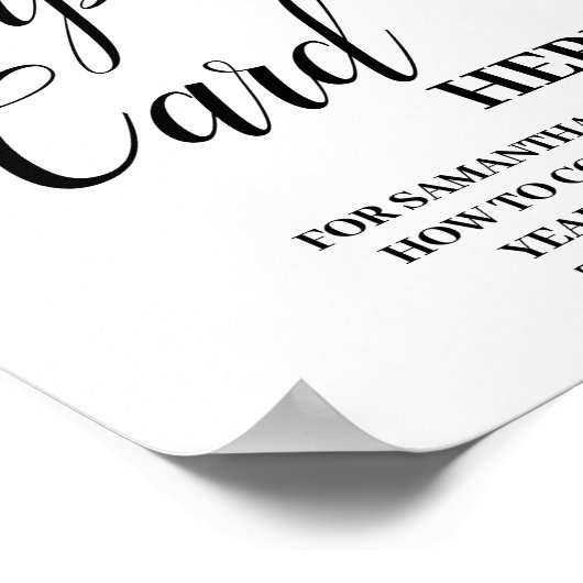 Eucalyptus Verlaat hier Ontvanger Kaart Poster (Hoek)