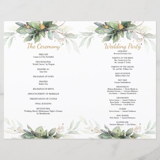 Eucalyptus verlaat huwelijksprogramma Golden Green (Achterkant)