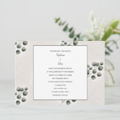 Eucalyptus verlaat kunstige  huwelijkspatronen kaart (Staand voorkant)