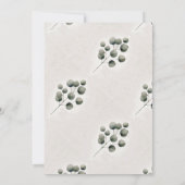 Eucalyptus verlaat kunstige  huwelijkspatronen kaart (Achterkant)