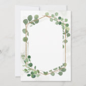 Eucalyptus verlaat Lijst bruids doucheuitnodiging Kaart (Achterkant)