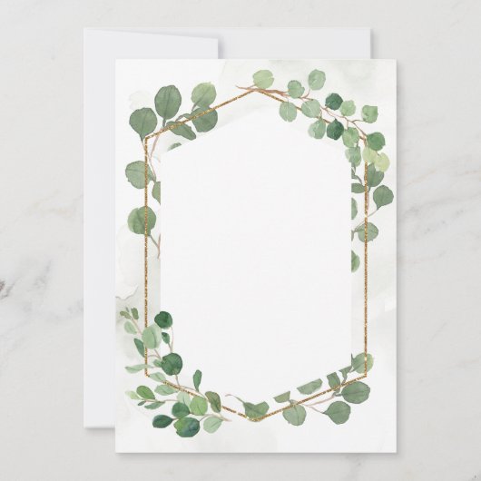 Eucalyptus verlaat Lijst bruids doucheuitnodiging Kaart (Achterkant)