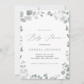 Eucalyptus verlaat meisje Baby shower Kaart (Voorkant)