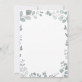 Eucalyptus verlaat meisje Baby shower Kaart (Achterkant)