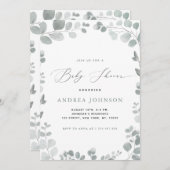 Eucalyptus verlaat meisje Baby shower Kaart (Voorkant / Achterkant)