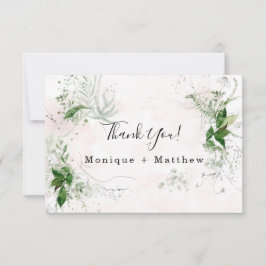 Eucalyptus verlaat Roze bruiloft Hartelijk dank Kaart