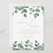 Eucalyptus verlaat Sage Green Foliage Wedding Kaart (Voorkant)