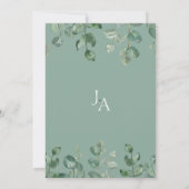 Eucalyptus verlaat Sage Green Foliage Wedding Kaart (Achterkant)