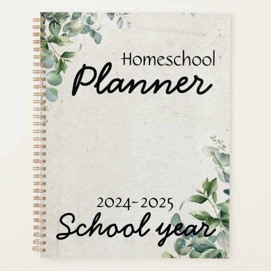 Eucalyptus verlaat schoolplanner planner (Voorkant)