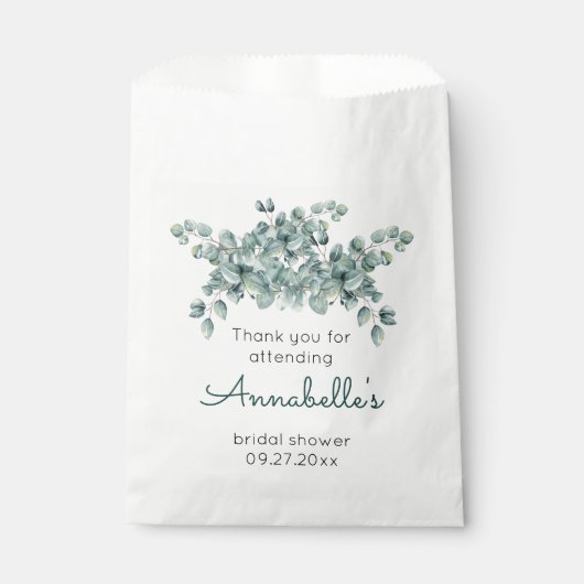 Eucalyptus verlaat Vrijgezellenfeest dank u Bedankzakje (Voorkant)