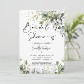 Eucalyptus verlaat Vrijgezellenfeest QR Code Foto Kaart (Staand voorkant)