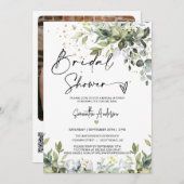 Eucalyptus verlaat Vrijgezellenfeest QR Code Foto Kaart (Voorkant / Achterkant)