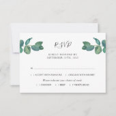 Eucalyptus verlaat Waterverf bruiloft RSVP Kaartje (Voorkant)