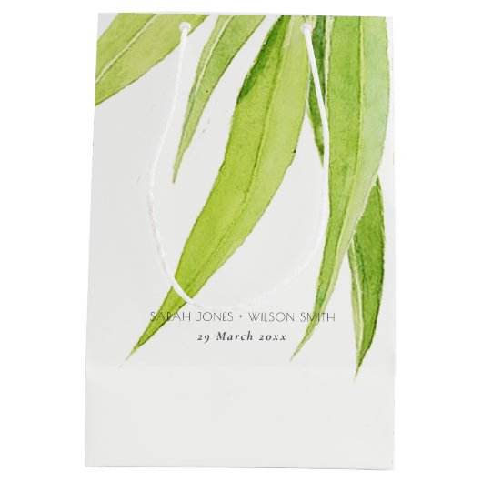 EUCALYPTUS VERLAAT WATERVERF FOLIAGE WEDDING MEDIUM CADEAUZAKJE (Achterkant)