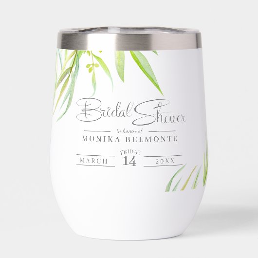 Eucalyptus verlaat waterverf groen vrijgezellenfee (Achterkant)