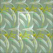 Eucalyptus verlaat waterverf schilderkunst stof (Delen)