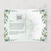 Eucalyptus verliest GOLD WEDDING QR CODE BUREAU Briefkaart (Achterkant)