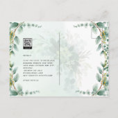 Eucalyptus verliest GOLD WEDDING QR CODE BUREAU Briefkaart (Achterkant)