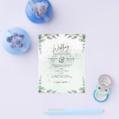 Eucalyptus verliest GOLD WEDDING QR CODE BUREAU Flyer (Enkel)