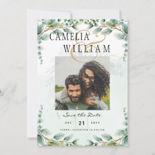 Eucalyptus verliest GOLD WEDDING QR CODE BUREAU Kaart