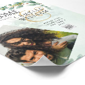 Eucalyptus verliest GOLD WEDDING QR CODE BUREAU Poster (Hoek)