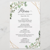 Eucalyptus verliest het menu Geometrische bruiloft (Voorkant)