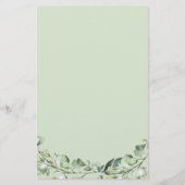 Eucalyptus verliest het menu Geometrische bruiloft (Achterkant)